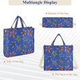 thumbnail image 6 of FORMRS Womens Corduroy Tote Bag Crossbody Shoulder Purse Handbag with Detachable Strap, Colorful Cartoon Turtle Pattern, 6 of 7