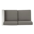 thumbnail image 6 of Noble House Cape Coral 6 Piece Outdoor Aluminum Conversation Set in Dark Gray, 6 of 7