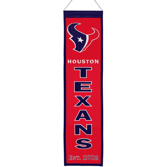 Texans 8"x32" Wool Banner Heritage