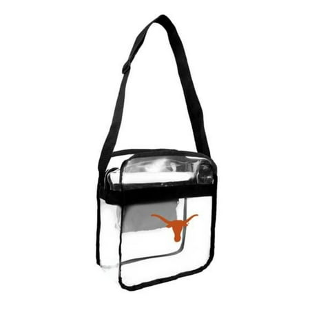 Little Earth - NCAA Clear Carryall Cross Body Bag, University of Texas Longhorns