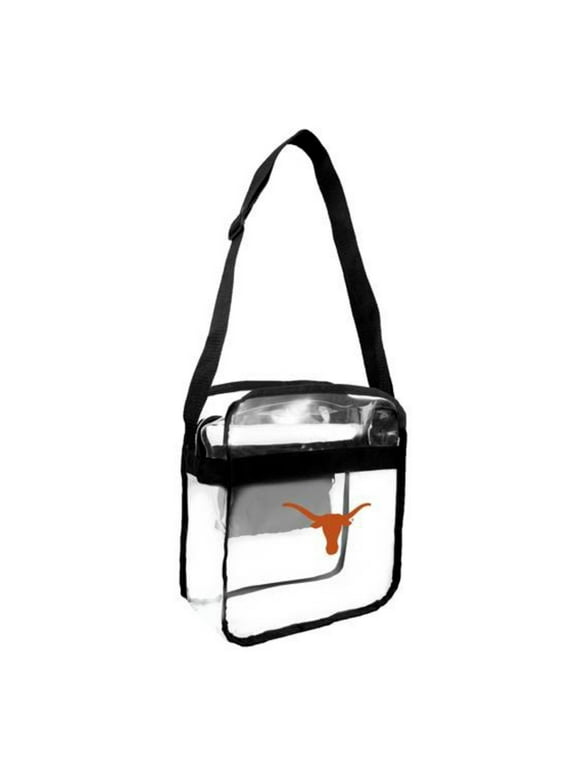 Little Earth - NCAA Clear Carryall Cross Body Bag, University of Texas Longhorns