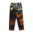 thumbnail image 6 of Fotbe Starry Night Cat Guitarist A Women's Pajama Pants,Sleepwear Pants,Pj Bottoms Drawstring And Pockets-Medium, 6 of 7