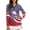 American Flag Golf Pattern Design, variant on Jiueut Christmas Half Zip Pullover for Women, Quick Dry Uv Protection Long Sleeve Polo Shirt for Golf Running Hiking, Size Small