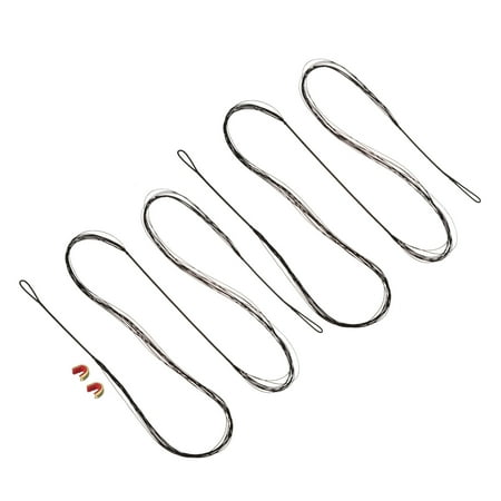 Bow String Replacement 12 Strands Recurve Bowstring with Nock Point for AMO 74 Black