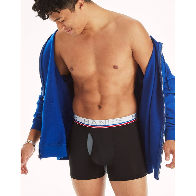 Hanes Sport Total Support Pouch Men's Trunk Underwear, X-Temp, 4