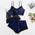 thumbnail image 2 of Lindreshi Lingerie Sets for Women 2pc Set Lace Lingerie Silk Underwear Sleepwear Underwear Pajamas Satin, 2 of 8