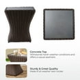 thumbnail image 2 of CHITA Outdoor Half Rround Wicker Side Table, Chestnut, 2 of 7