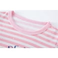 thumbnail image 5 of WIBACKER 3-10T Summer Short Sleeve Pajamas Set for Toddler Girls Striped PJS Cute Jammies Set - Pink Mermaid, 5 of 7