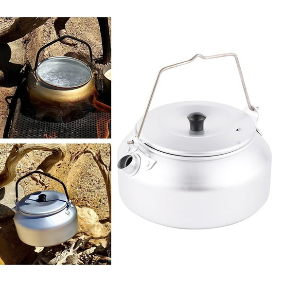 Cafetera de camping DYNWAVEMX 0.8L de aluminio ligera y compacta