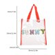 thumbnail image 5 of Bolso informal transparente Chenille Sequin a prueba de arena para mujeres vacaciones (rojo), 5 of 5