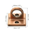 thumbnail image 2 of Uxcell Pad Eye Plate U Hooks Metal Ceiling Hook Wall Mount Loop with Screws Hardware Ring Hooks Copper, 2 of 6