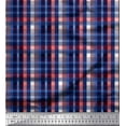 thumbnail image 1 of Soimoi White Heavy Canvas Fabric Check Check Printed Craft Fabric by the Yard 58 Inch Wide, 1 of 4