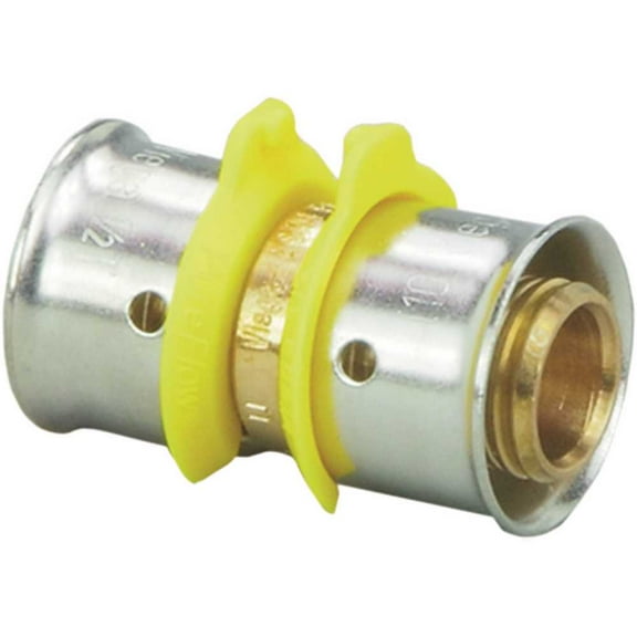 Viega 93020 PureFlow Press Coupling 1/2 in. x 1/2 in. Zero Lead Bronze