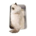 Iumwxz Reduced Price Stainless Steel Cat Litter Box, Extra Large Metal