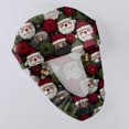 thumbnail image 5 of Wutalume Christmas Print Adjustable Work Beanie, Casual Washable Skull Cap for Women, Perfect for Nurse, Chef, or Salon, Ponytail Friendly,Deep Red, 5 of 6