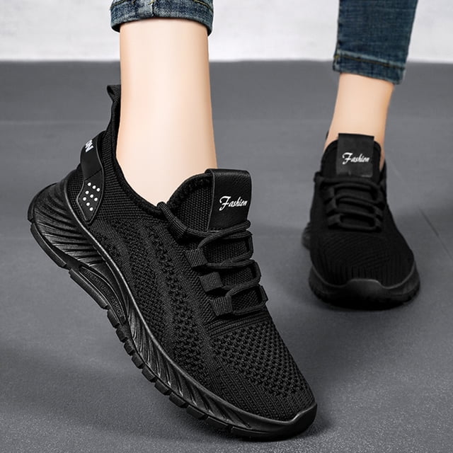 Zapatos para correr Moda Senderismo Zapatos para mujeres para gimnasio Viajes Trabajo (39 Negro) Likrtyny Tenis De Mujer Tenis De Hombre