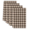 thumbnail image 2 of Brown Gingham Kitchen Towels Set of 4, Farmhouse Buffalo Plaid Checkered Absorbent Dish Towels for Kitchen, Microfiber Hand Towel, Quick Drying Tea Towel for Cleaning Decorative Dishcloths, 2 of 7