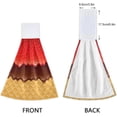 thumbnail image 2 of SKYSONIC 2 PCS Hanging Hand Towels Wafer and Strawberry Jam Melted Chocolate Hand Dry Towels for Kitchen & Bathroom,Hanging Towel Set with Hanging Loop, 12"x17", 2 of 6