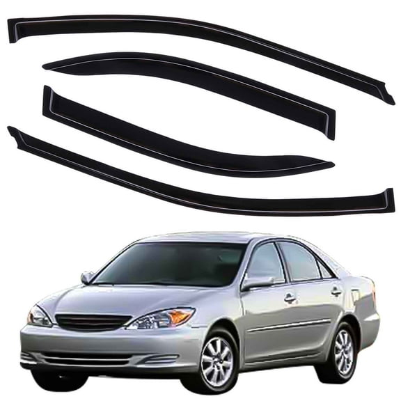 CCIYU Window Visors Side Window Deflector Window Deflector Sun Rain Guard 4Pcs Set Replacement fit for 2002-2006 For Toyota Camry
