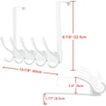 thumbnail image 2 of Over The Door Rack, 5 Door Hanger Hooks for Clothes Towels Coat, Over The Door Coat Rack ( hite), 2 of 5