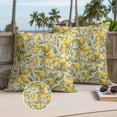 thumbnail image 2 of Vintage Lemons Outdoor Pillow Covers Pack of 2 Green Leaf Pink Flower Country Summer Waterproof Throw Pillow Covers Decorative Cushion Cases for Patio Garden Tent Balcony Couch 20x20 inch, 2 of 9