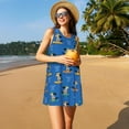 thumbnail image 3 of Lsque Skater Dog Pattern Summer Dresses for Women – Sleeveless T-Shirt Swing Sundress, Perfect for the Beach and Casual Days, 3 of 7