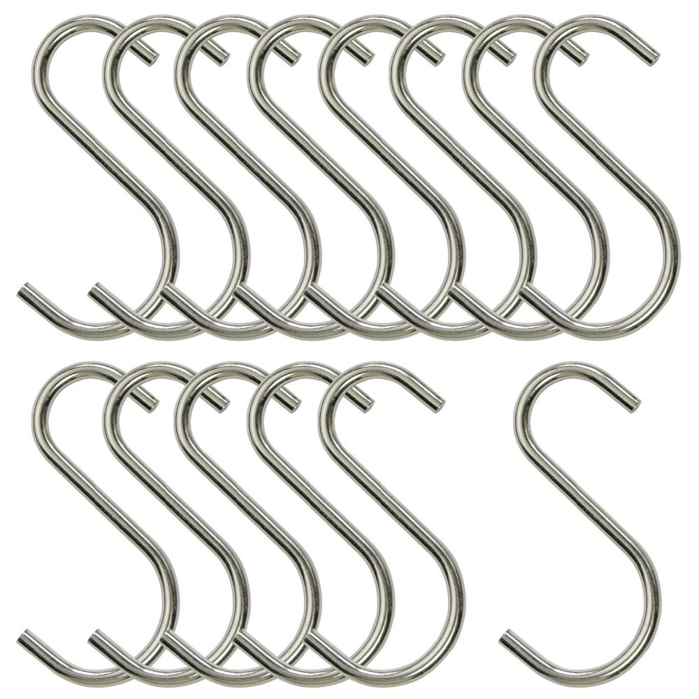 Heavy Duty S Hooks Metal S Shaped Hooks Silver Hanging Hooks 2.75