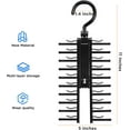 thumbnail image 2 of 2pcs Tie Rack Holder, Tie&Belt Rack, Necktie Accessories Organizer, 20 Non-Slip Hanger Hooks Each Rotates 360 Degrees Storage Solution for Neckties and Belts, 2 of 8