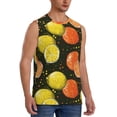 thumbnail image 2 of Uemuo Orange Lemon Pattern Men's Sleeveless T-Shirt,Muscle Athletic Tank Top, Moisture-wicking Quick-dry Breathable Classic Tee Top for Gym Run Outdoor Sports-, 2 of 8