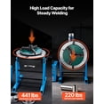 thumbnail image 2 of VEVOR Rotary Welding Positioner, 441 lbs Load Capacity, -45° to 90° Tilt Angle Welding Positioner Turntable Table, 0.5-5 RPM Speed Control, 2 of 9