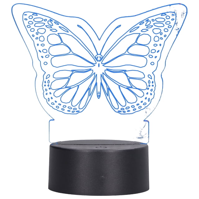 Luz de la noche del LED 3D, material acrílico de la luz de la noche de la fuente de alimentación de la batería del USB 3D para la cabecera LYUMO Cadenas, Abrazaderas y Ganchos