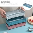 thumbnail image 4 of unbranded Caja Para Almacenar Cubiertos De Plástico Azul Duradera Para Uso En Buffet Y Picnic, 4 of 6