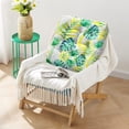 thumbnail image 2 of Palm Leaf & Exotic Flowers Floor Pillow - Japanese-Style Zabuton Cushion with Vibrant Hawaiian Print, Sunlight-Activated Fluffy Expansion, 2 of 7