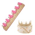 thumbnail image 1 of Molde de silicona para fondant con corona 3D de 13 pulgadas de largo, moldes para bordes de pasteles de encaje, molde para manualidades con pasta de goma para decoración de bodas, herramientas de deco, 1 of 4
