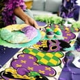 thumbnail image 5 of Mardi Gras Table Runner, Mask Fleur De Lis Diamond New Orleans Carnival Kitchen Dining Table Decoration, Masquerade Burlap Indoor Outdoor Home Decor Party Supply 13.8 x 71 Inches, 5 of 5
