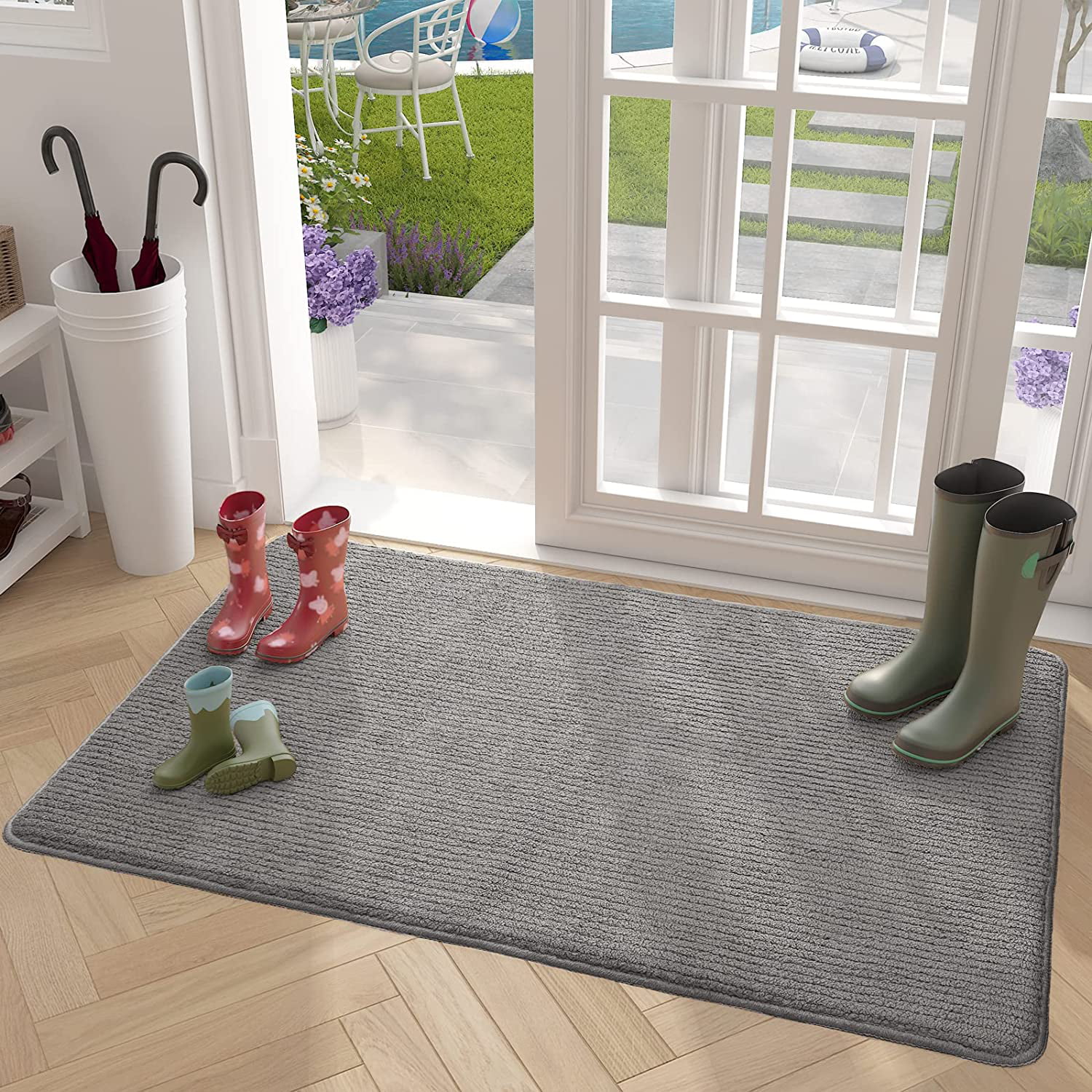 Walensee Indoor Doormat, Front Door Mat for Entrance, 36 inchx59 inch Grey, Size: 36 x 59, Gray