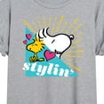 thumbnail image 3 of Peanuts - Snoopy Woodstock Stylin - Women's Oversized T-Shirt, 3 of 6