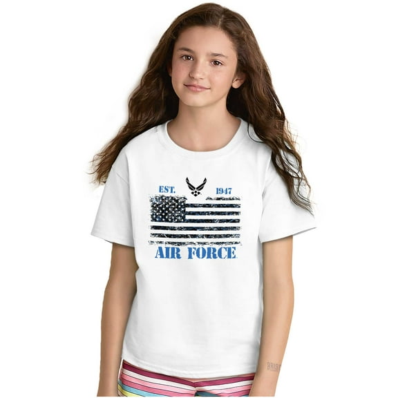 US Air Force United States Flag Crewneck T Shirts Boy Girl Teen Brisco Brands S