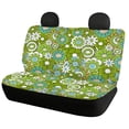 thumbnail image 2 of FOR U DESIGNS Hippie Flower Green Pattern Automotive Seat Cover Anti-Slip Car Seat Protectors Scratch-Resistant Automotive Interior Decoration Fit for Most Vehicles, Set of 4, 2 of 7
