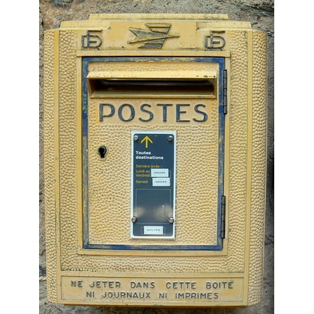 LAMINATED POSTER Yellow Posts Mailbox France Poster Print 11 x