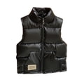 thumbnail image 7 of Kids Thickened Cotton Sleeveless Vest, Warm Quilted Padded Inner Layer for Girls & Boys Ages 2-14, All Season Wear for School, Outdoor and Casual Layering Black, 7 of 7