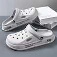 thumbnail image 1 of Zapatillas de verano para hombre, sandalias con agujeros de PVC, para el hogar, jardín, playa, zapatillas planas, zapatos antideslizantes para vadear Qiuyongming unisex, 1 of 2