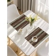thumbnail image 5 of Brown Teal Wooden Placemats Set of 6, Vintage Farmhouse Retro Art Placemats for Dining Table, Place Mats for Kitchen Tabletop, Waterproof Wipeable Dining Table Mats Set, 5 of 9