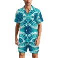 thumbnail image 1 of PRIYAL Men's Short Sleeve Pajama Sets Button Down Collar Sleepwear Soft Lounge Pjs Set Lightweight Men's Outfits, 1 of 13