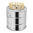 thumbnail image 4 of Portable Smokeless Barbecue Charcoal Barrel Grill, Stainless Steel Surround Charcoal Kebab Grill with 30 Skewers and BBQ Grill Cooking Grate, Barbecue Charcoal Barrel Grill, 4 of 15