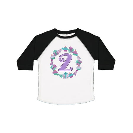 

Inktastic 2nd Birthday Wreath 2 Year Old Girl Gift Toddler Toddler Girl T-Shirt