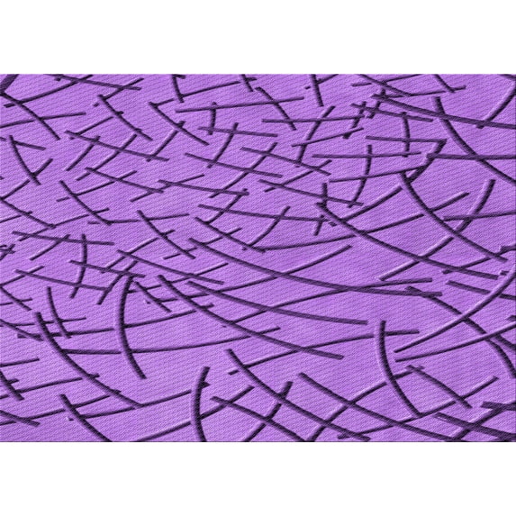 Ahgly Company Indoor Rectangle Patterned Heliotrope Purple Area Rugs, 8' x 10'