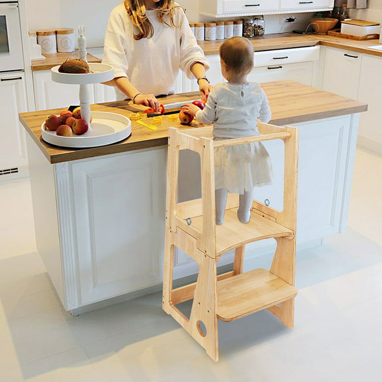CORE PACIFIC Kitchen Buddy 2-in-1 Stool for Ages 1-3 safe up to 100 lbs.