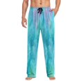 thumbnail image 4 of Men's Sleep Pants Lightweight Pjs Sleepwear Comfortable Lounge Pants Bottom Pants with Pocket Pastel Blue Dandelions, 4 of 7