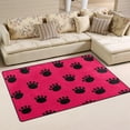 thumbnail image 2 of Coolnut Lightweight Carpet Mats, 31 x 20 inches Area Soft Rugs Floor Mat Doormat Decoration for Rooms Entrance Black Animal Footprint Red, 2 of 6